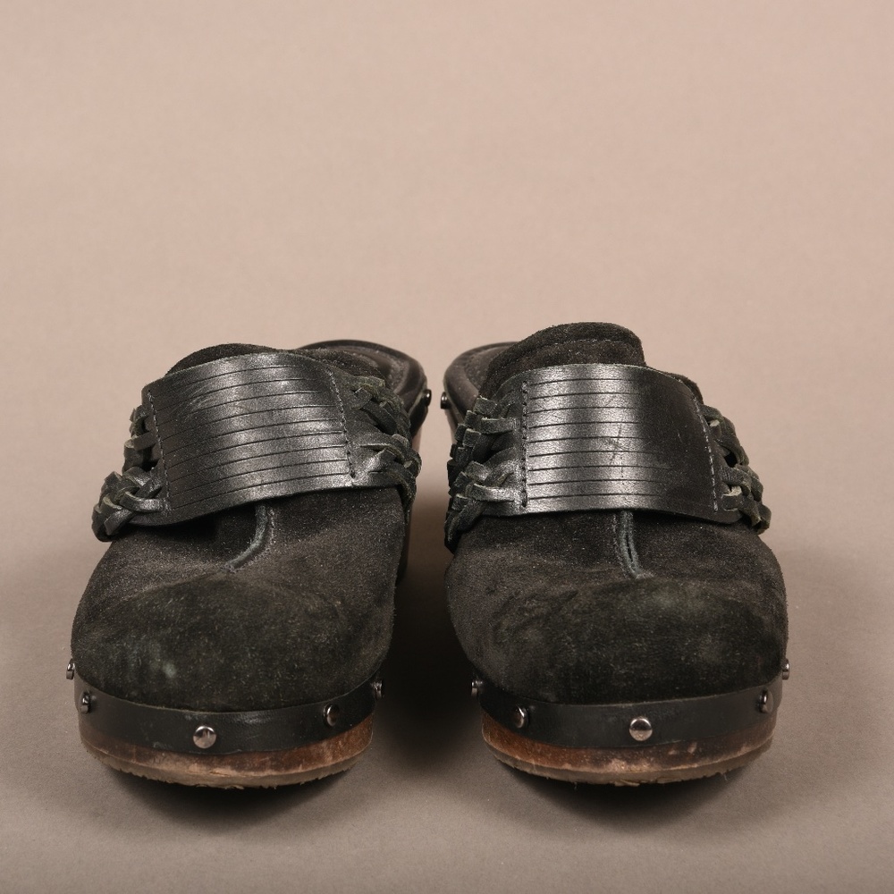 JOHNSTON & MURPHY Womens Leather Braided Clogs - Picture 10 of 10